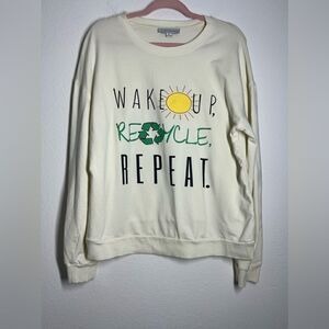 Ecothreads Sweatshirt/Shirt/ Size: XL Cotton Long Sleeve Cream